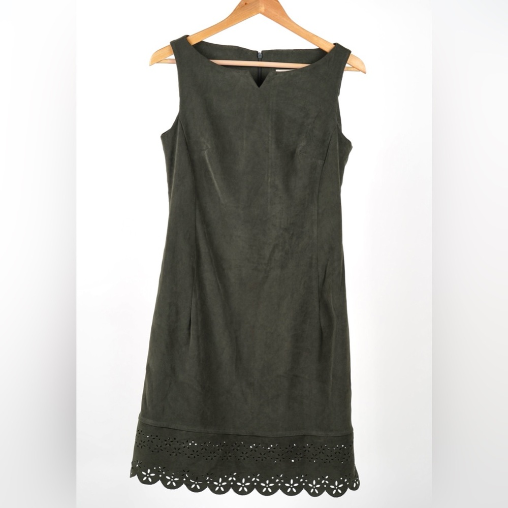 Green cóctel  dress sizes medium, dark olive green vtg midi dress for woman.